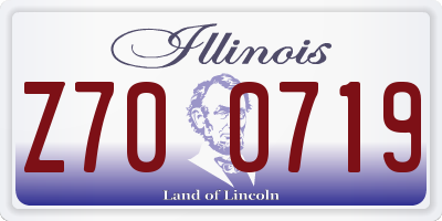 IL license plate Z700719
