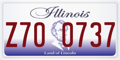 IL license plate Z700737