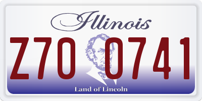 IL license plate Z700741