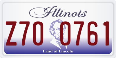 IL license plate Z700761