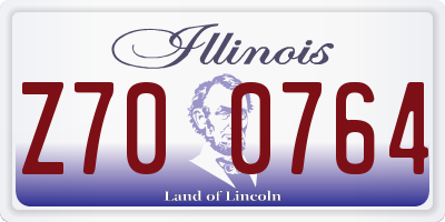 IL license plate Z700764
