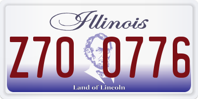 IL license plate Z700776