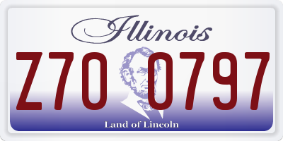 IL license plate Z700797