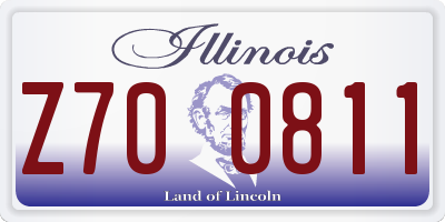 IL license plate Z700811