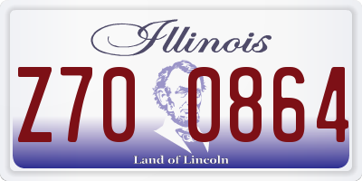 IL license plate Z700864