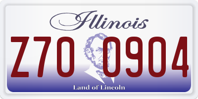 IL license plate Z700904