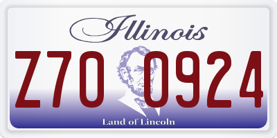 IL license plate Z700924
