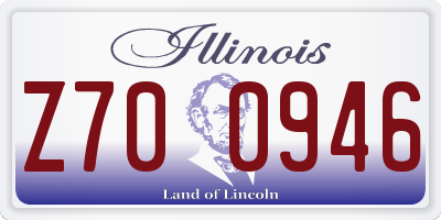 IL license plate Z700946