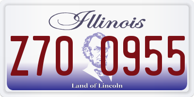IL license plate Z700955