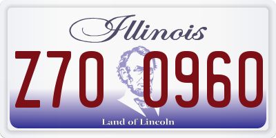 IL license plate Z700960