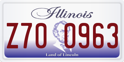 IL license plate Z700963