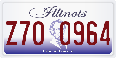 IL license plate Z700964