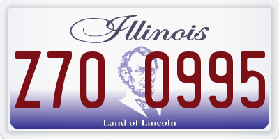 IL license plate Z700995
