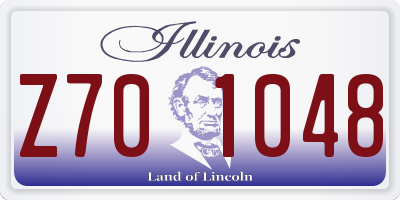 IL license plate Z701048
