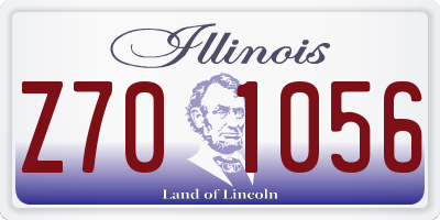 IL license plate Z701056