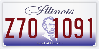 IL license plate Z701091