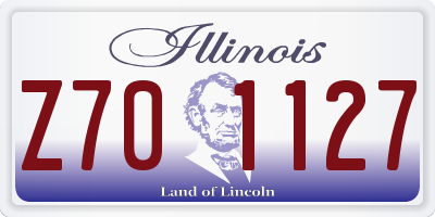 IL license plate Z701127