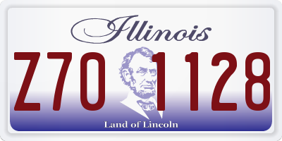 IL license plate Z701128