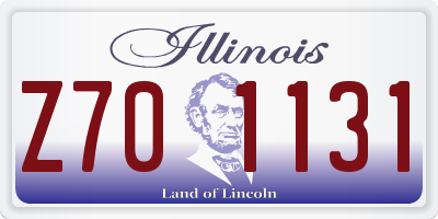 IL license plate Z701131