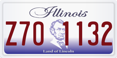 IL license plate Z701132