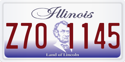 IL license plate Z701145