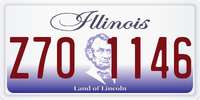 IL license plate Z701146