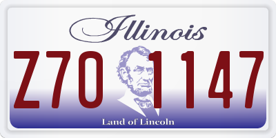 IL license plate Z701147