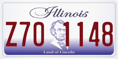 IL license plate Z701148
