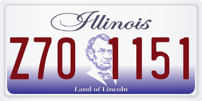 IL license plate Z701151