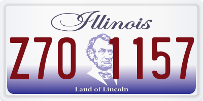 IL license plate Z701157