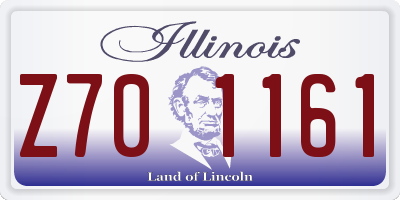 IL license plate Z701161