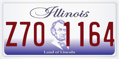 IL license plate Z701164