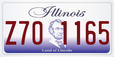 IL license plate Z701165