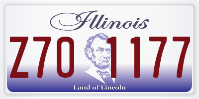 IL license plate Z701177
