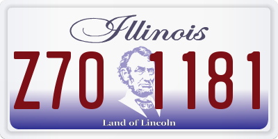 IL license plate Z701181