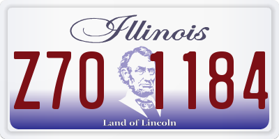 IL license plate Z701184