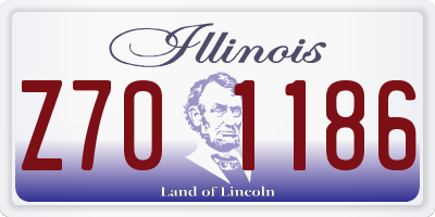 IL license plate Z701186