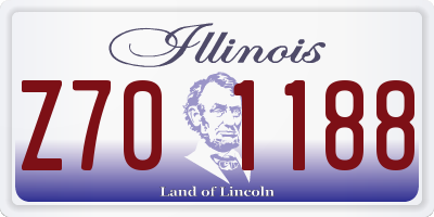 IL license plate Z701188