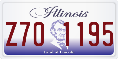 IL license plate Z701195
