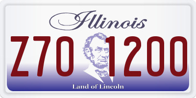 IL license plate Z701200