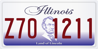 IL license plate Z701211