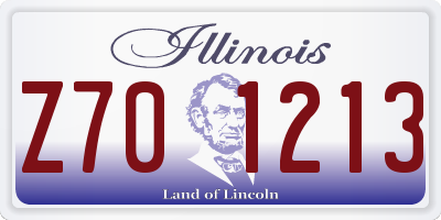 IL license plate Z701213