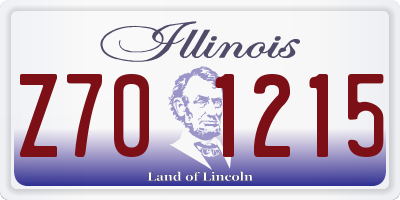 IL license plate Z701215