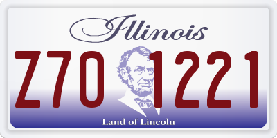 IL license plate Z701221