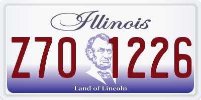 IL license plate Z701226