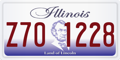 IL license plate Z701228