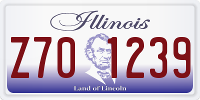 IL license plate Z701239