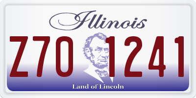 IL license plate Z701241