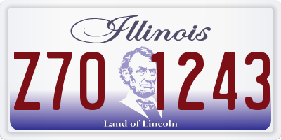 IL license plate Z701243