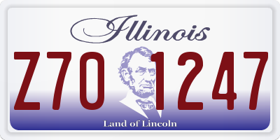 IL license plate Z701247